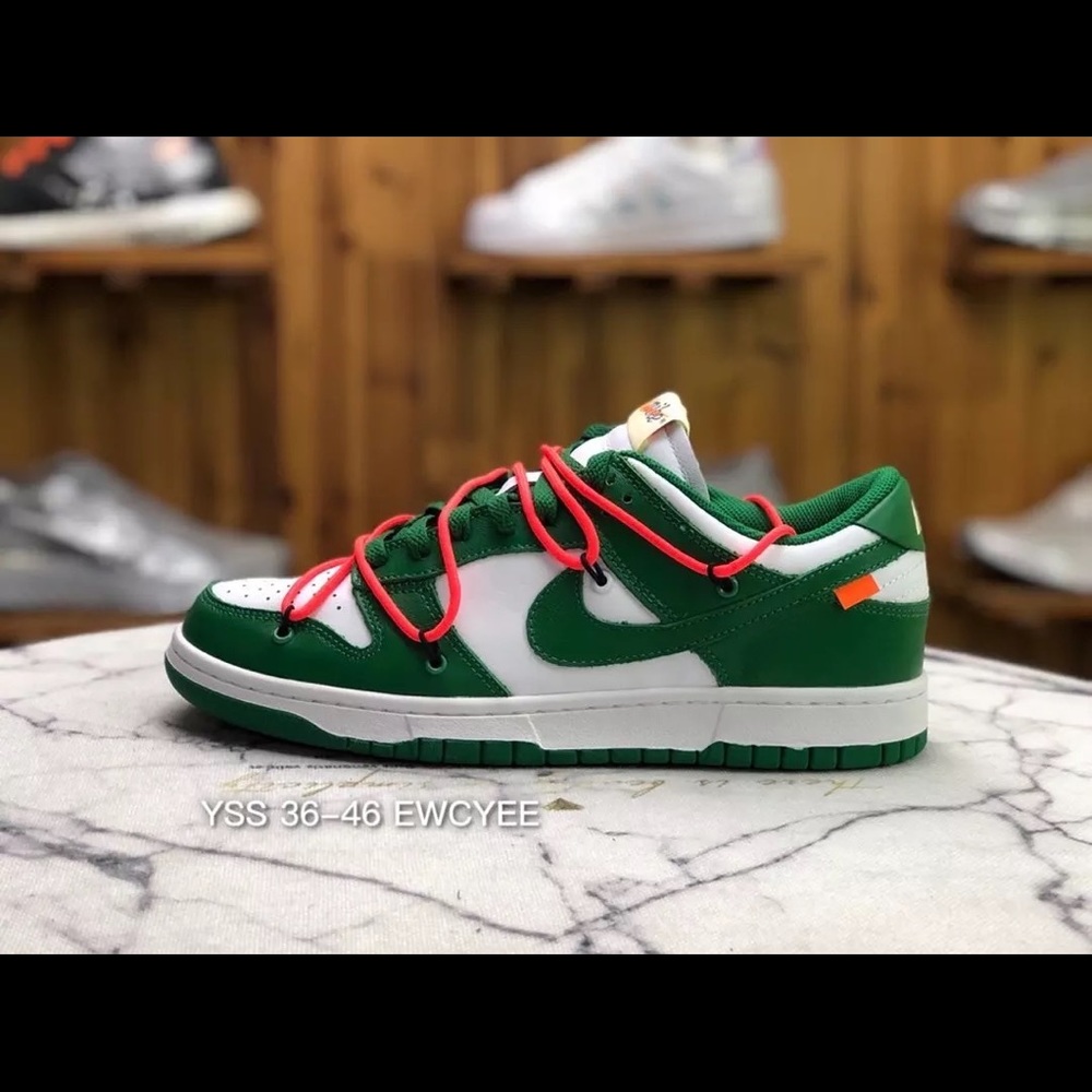 Pine green off whites dunks
